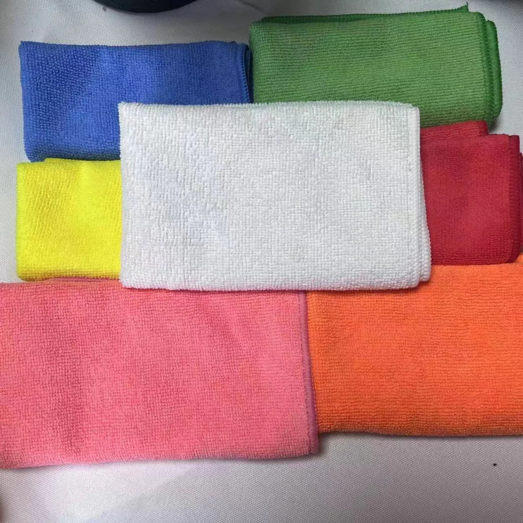 80% Polyester 20% Polyamide 300GSM Green Microfiber Fabric for Kitchen and Car Cleaning Cloth