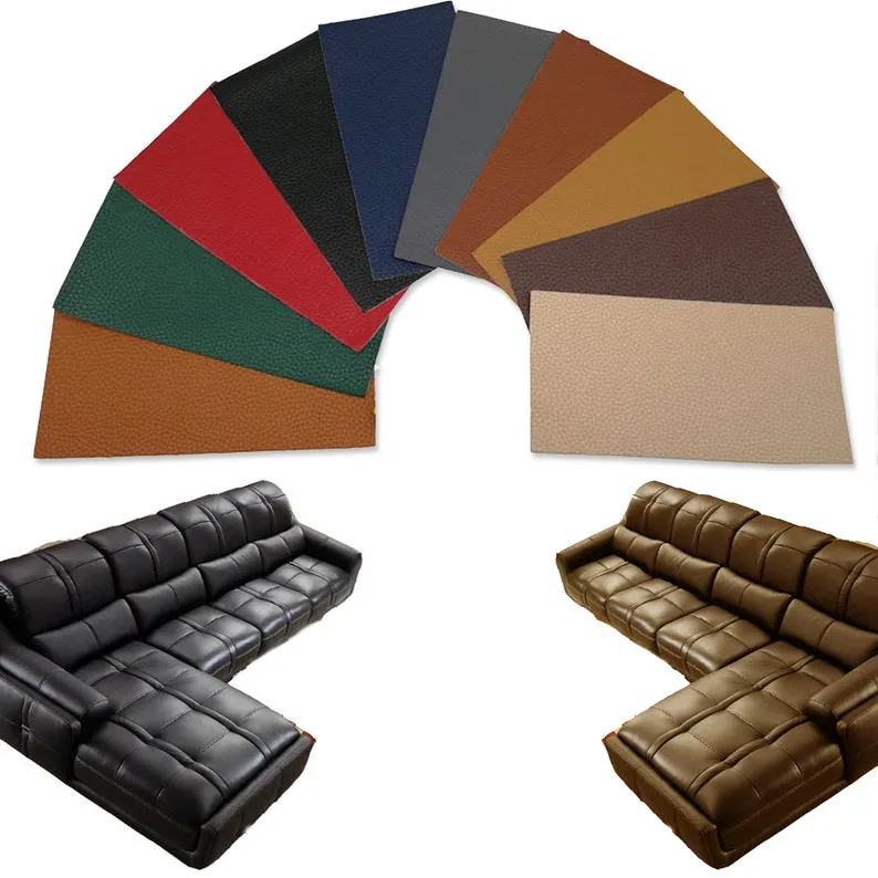 Manufacturer Good Quality Self-Adhesive Designer Upholstery Fabrics PU Fabric Faux Leather Fabric for Sofa and Furniture Cover